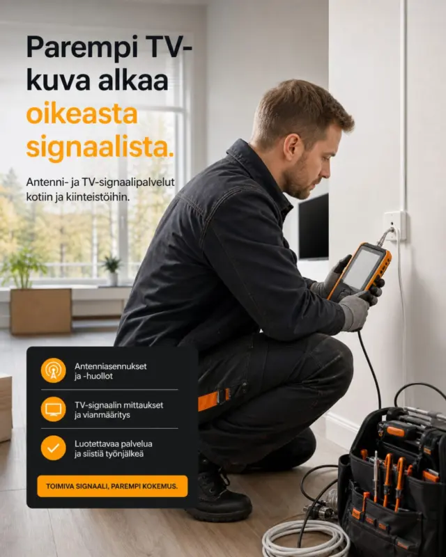 Pätkiikö TV-kanava tai näkyykö kuva välillä sumeana? 📺 Ennen syksyn pidempiä sisäiltoja kannattaa tarkistaa, onko antenni- ja TV-signaalissa merkkejä häiriöstä. Turvallisesti voidaan katsoa esimerkiksi näkyvien kaapelien kunto, liitosten siisteys, toiminta eri huoneissa ja se, onko nykyinen ratkaisu kokonaisuutena ajan tasalla – ilman laitteiden avaamista. Kun kartoitus tehdään ennakoivasti, saadaan parempi käsitys tilanteesta ja helpompi pohja jatkotoimille. Tarvitsetko apua kotona tai taloyhtiössä Uudellamaalla? Ota yhteyttä Sähkö & LVI-Palvelu Kipinään.

#antenniasennus #uusimaa #helsinki #espoo #vantaa